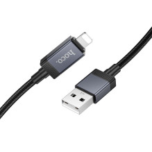 Cable USB A to Lightning Hoco 2,4A with display 1 m X118 black