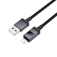 Cable USB A to Lightning Hoco 2,4A with display 1 m X118 black