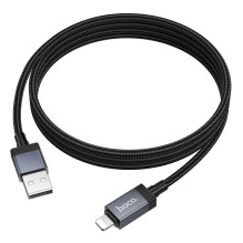Laidas USB A į Lightning Hoco 2,4A su ekranu 1 m X118 juodas