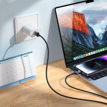 Laidas USB A į Lightning Hoco 2,4A su ekranu 1 m X118 juodas