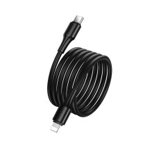 USB C - Lightning kabelis Hoco PD 27W 1 m X120 juodas