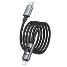 LED laidas USB C - Lightning Hoco PD 27W 1,2 m U144 juodas