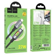 LED Cable USB C to Lightning Hoco PD 27W 1,2 m U144 black