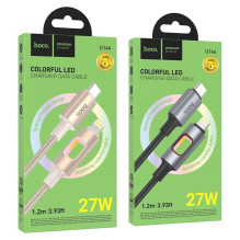 LED laidas USB C - Lightning Hoco PD 27W 1,2 m U144 juodas