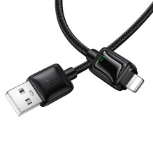 Cable with LCD USB A to Lightning Hoco 2,4A 1,2 m U146 black Cable with LCD USB A to Lightning Hoco 2,4A 1,2 m U146 black