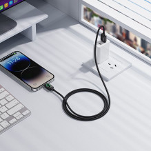 Laidas su LCD ekranu USB A - Lightning Hoco 2,4A 1,2 m U146 juodas Laidas su LCD ekranu USB A - Lightning Hoco 2,4A 1,2 m U146 juodas
