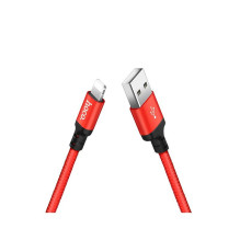 USB A tipo į „Lightning“ tipo laidas Hoco, 1 m, 4 colių, juodas, raudonas USB A tipo į „Lightning“ tipo laidas Hoco, 1 m, 4 colių, juodas, raudonas