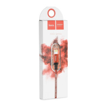 USB A tipo į „Lightning“ tipo laidas Hoco, 1 m, 4 colių, juodas, raudonas USB A tipo į „Lightning“ tipo laidas Hoco, 1 m, 4 colių, juodas, raudonas