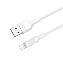 Cable USB A to Lightning Hoco 2A 1 m X25 white