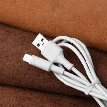 Cable USB A to Lightning Hoco 2A 1 m X25 white
