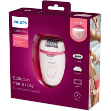 „Philips Satinelle Essential“ su opti šviesa, laidinis kompaktiškas epiliatorius