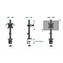 Gembird MA-D1-02 monitor mount / stand 81.3 cm (32") Desk Black Gembird MA-D1-02 monitor mount / stand 81.3 cm (32") Desk Black