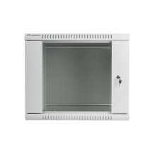 Lanberg wall-mounted installation rack cabinet 19'' 9U 600x450mm gray (glass door) Lanberg wall-mounted installation rack cabinet 19'' 9U 600x450mm gray (glass door)