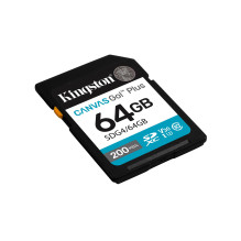 Kingston Technology Canvas Go! Plus 64GB SDXC Canvas Go Plus Gen4 200MB / s C10 UHS-I U3 V30 Kingston Technology Canvas Go! Plus 64GB SDXC Canvas Go Plus Gen4 200MB / s C10 UHS-I U3 V30