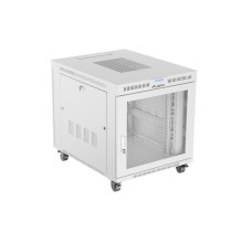 Free-standing rack cabinet 19" 15U 800x1000 grey perforated door LCD Lanberg (flat pack)