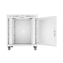 Free-standing rack cabinet 19" 15U 800x1000 grey perforated door LCD Lanberg (flat pack)