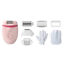 Epilatorius - Philips Satinelle Essential su opti-light, laidinis, kompaktiškas epiliatorius
