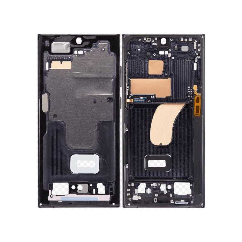 Middle housing Samsung S918 S23 Ultra Graphite / Red original (used Grade B)