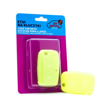 Neonowozielone etui silikonowe na kluczyk Seat Skoda Volkswagen - EPKC70