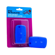 Niebieskie etui silikonowe na kluczyk Seat Skoda Volkswagen - EPKC67