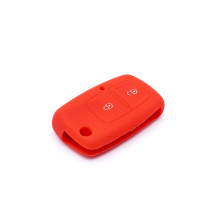 Czerwone etui silikonowe na kluczyk Seat Skoda Volkswagen - EPKC66