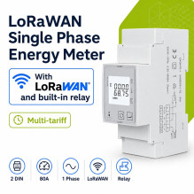 „LoRaWAN“ vienfazis elektros skaitiklis, daugiatarifis, įmontuota relė