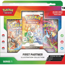 Kolekcionuojamų Kortų Žaidimas - Pokémon First Partner Iliustracijų Kolekcijos Dėžutė, 3 Promo Kortos, 2 Booster Pakuotė