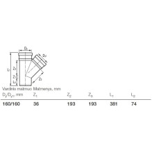 Sewer branch 160x160x45° PVC brown Sewer branch 160x160x45° PVC brown