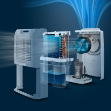 DRĖGMĖS SUŠLAPINTUVAS IR ORO VALYTUVAS / DE3306 / 11 PHILIPS