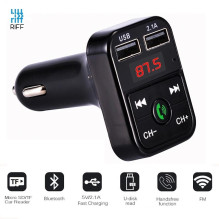 Riff CAR-B2 Bluetooth FM / MP3 siųstuvas Automobilinis įkroviklis 2x USB QC3.0 3.1A / 1A Juodas