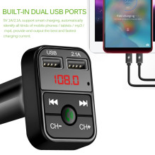 Riff CAR-B2 Bluetooth FM / MP3 Transmitter Car Charger 2x USB QC3.0 3.1A / 1A Black