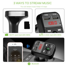 Riff CAR-B2 Bluetooth FM / MP3 Transmitter Car Charger 2x USB QC3.0 3.1A / 1A Black