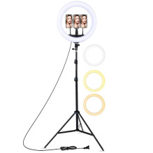 Riff BD560 56cm LED Light Ring 67W with 3x Smartphone holder + BT remote + Tripod leg 2.1m
