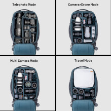 Camera - PGYTECH Roller Backpack, expandable, customizable dividers, splash-proof, Space Black
