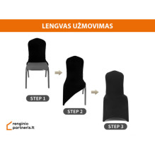 Tamprus kėdės užvalkalas Restly Baltas 46x56x86 Tamprus kėdės užvalkalas Restly Baltas 46x56x86