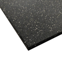 Rubber flooring 15x1000x1000 - with white granules
