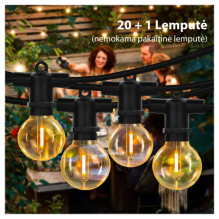 Outdoor garland (LED lights) 100 m Pearl black