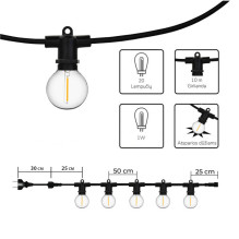 Lauko girlianda (LED lemputės) 150 m Perl juoda Lauko girlianda (LED lemputės) 150 m Perl juoda