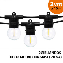Outdoor garland (LED lights) 20 m Glow black Outdoor garland (LED lights) 20 m Glow black