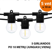 Outdoor garland (LED lights) 50 m Glow black Outdoor garland (LED lights) 50 m Glow black
