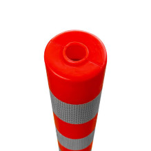 Lankstus įspėjamasis signalinis kelio stulpelis Eurostal 750 mm raudonas