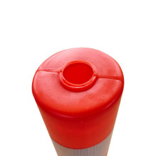 Flexible warning signal road post Eurostal 755 mm red with anchor bolts (anchors)
