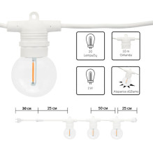 Outdoor garland (LED lights) 50 m Glow white Outdoor garland (LED lights) 50 m Glow white
