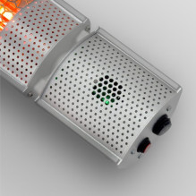 Standing Infrared Heater Heatum H2000R URBAN SILVER with one-legged stand