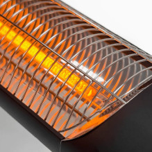 Standing Infrared Heater Heatum H2500R CORE BLACK with single-leg stand