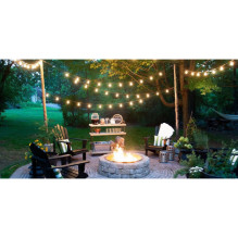 Outdoor garland with solar battery (LED) Pearl White Outdoor garland with solar battery (LED) Pearl White
