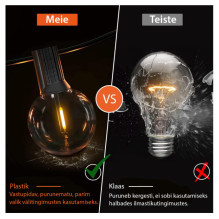 Lauko girlianda su saulės baterija (LED) Perl Balta Lauko girlianda su saulės baterija (LED) Perl Balta