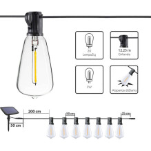 Outdoor garland with solar battery (LED) Retro