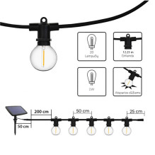 Outdoor garland with solar battery (LED) Perl Black