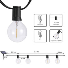 Outdoor garland with solar battery (LED) Elegance Outdoor garland with solar battery (LED) Elegance